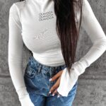 Bluzka basic dopasowana SELMA OLAVOGA ecru