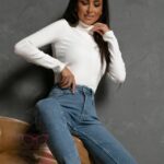 Spodnie jeansowe rurki Stylos niebieskie