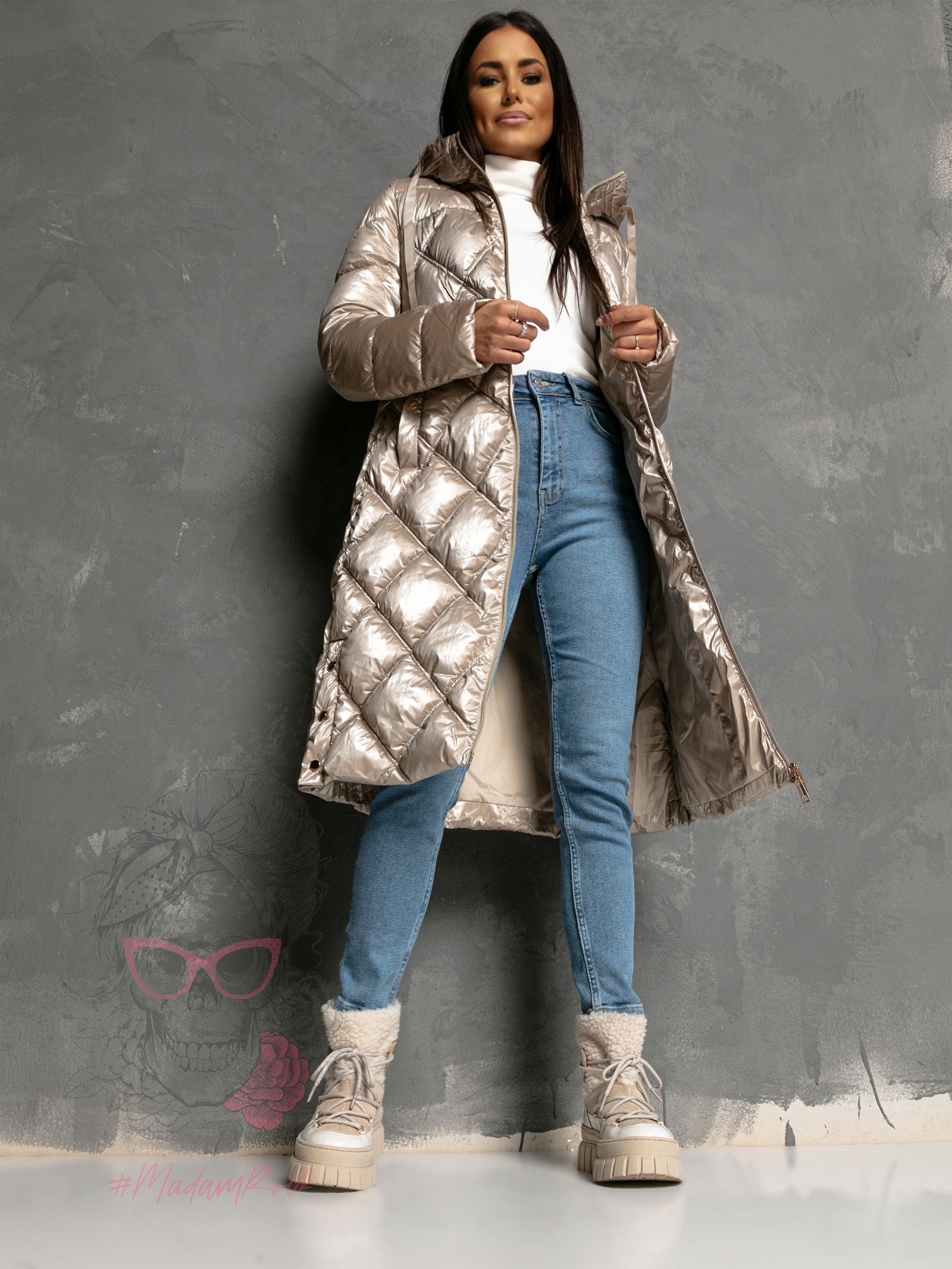 Spodnie jeansowe rurki Stylos niebieskie