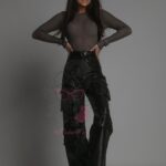 Bluzka półtransparentna Linia szara