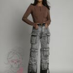 Bluzka prążkowana Missius mocca