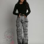 Bluzka prążkowana Missius czarna