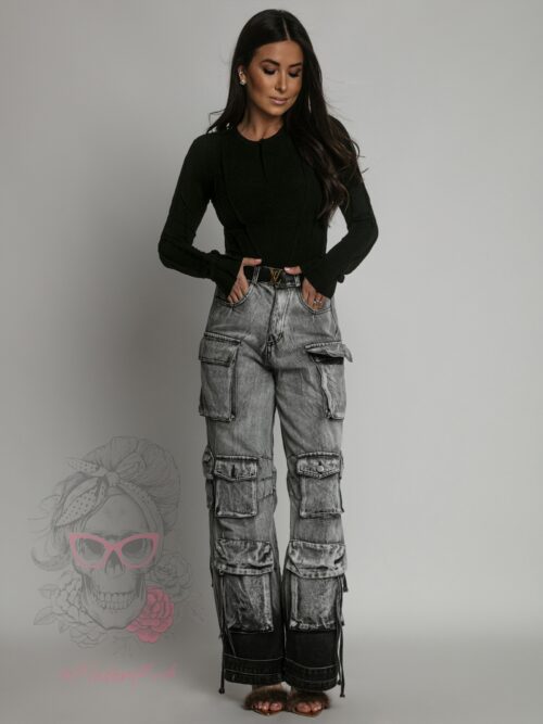 Bluzka prążkowana Missius czarna