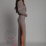 Sukienka maxi NB Naturall w panterkę