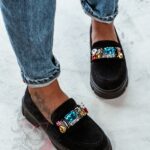 Mokasyny zamszowe Brido Rock czarne