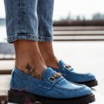 Mokasyny jeansowe Madam Dekit niebieskie