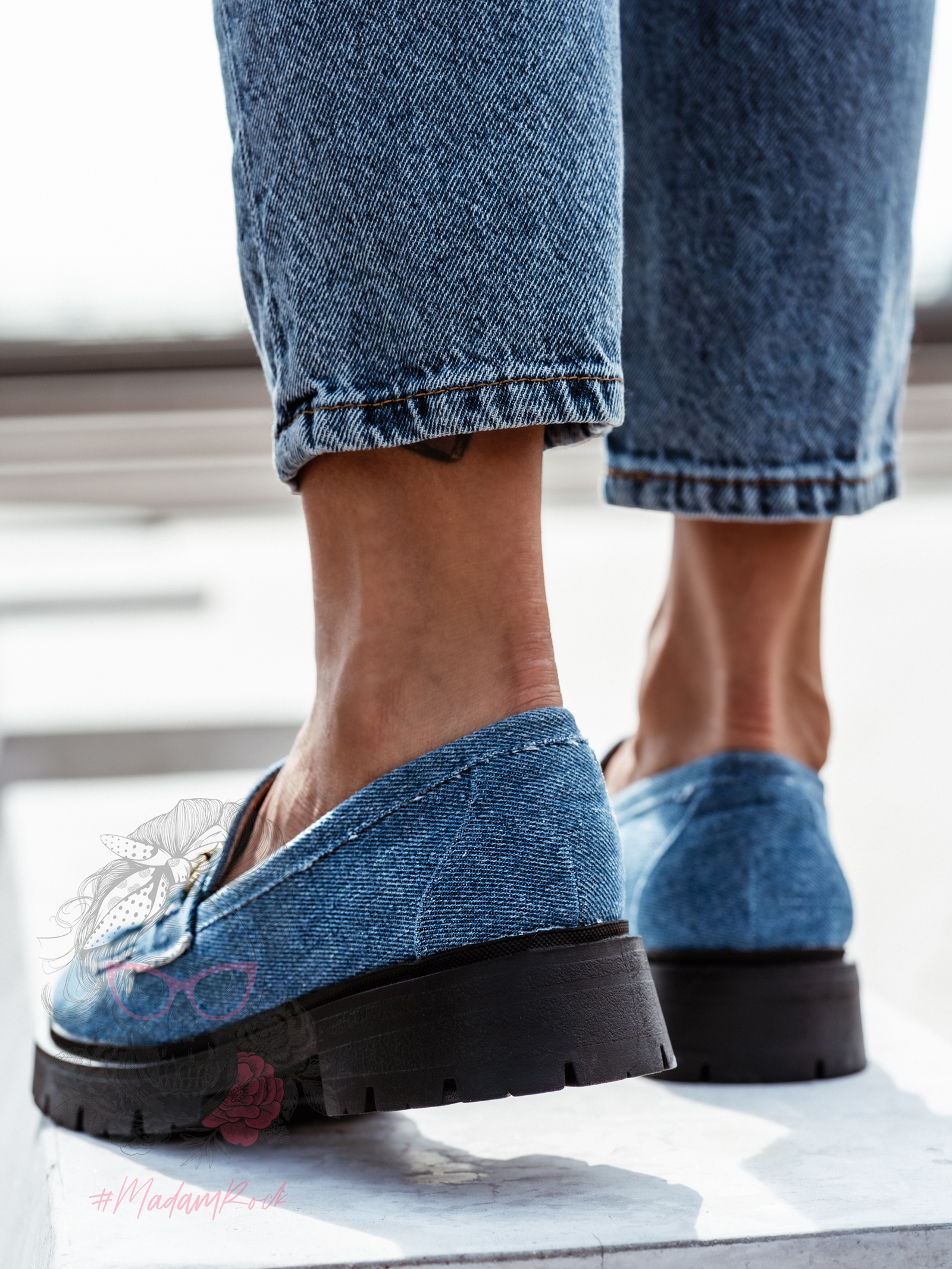 Mokasyny jeansowe Madam Dekit niebieskie Mokasyny jeansowe Madam Dekit niebieskie