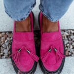 Mokasyny zamszowe Rock Opori fuksja