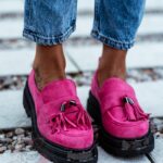 Mokasyny zamszowe Rock Opori fuksja