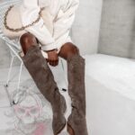 Kozaki skórzane Madam Balcer ziemiste