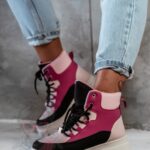 Botki trapery Madam Plum różowe