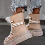 Botki z kożuszkiem Lappi Rock c.beżowe