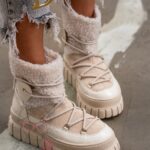 Botki z kożuszkiem Madam ItaLapi beżowe