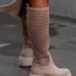 Kozaki oficerki kabaretki Rock Autoriz beżowe