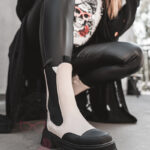 Botki motocyklowe Rock Mrok beżowe