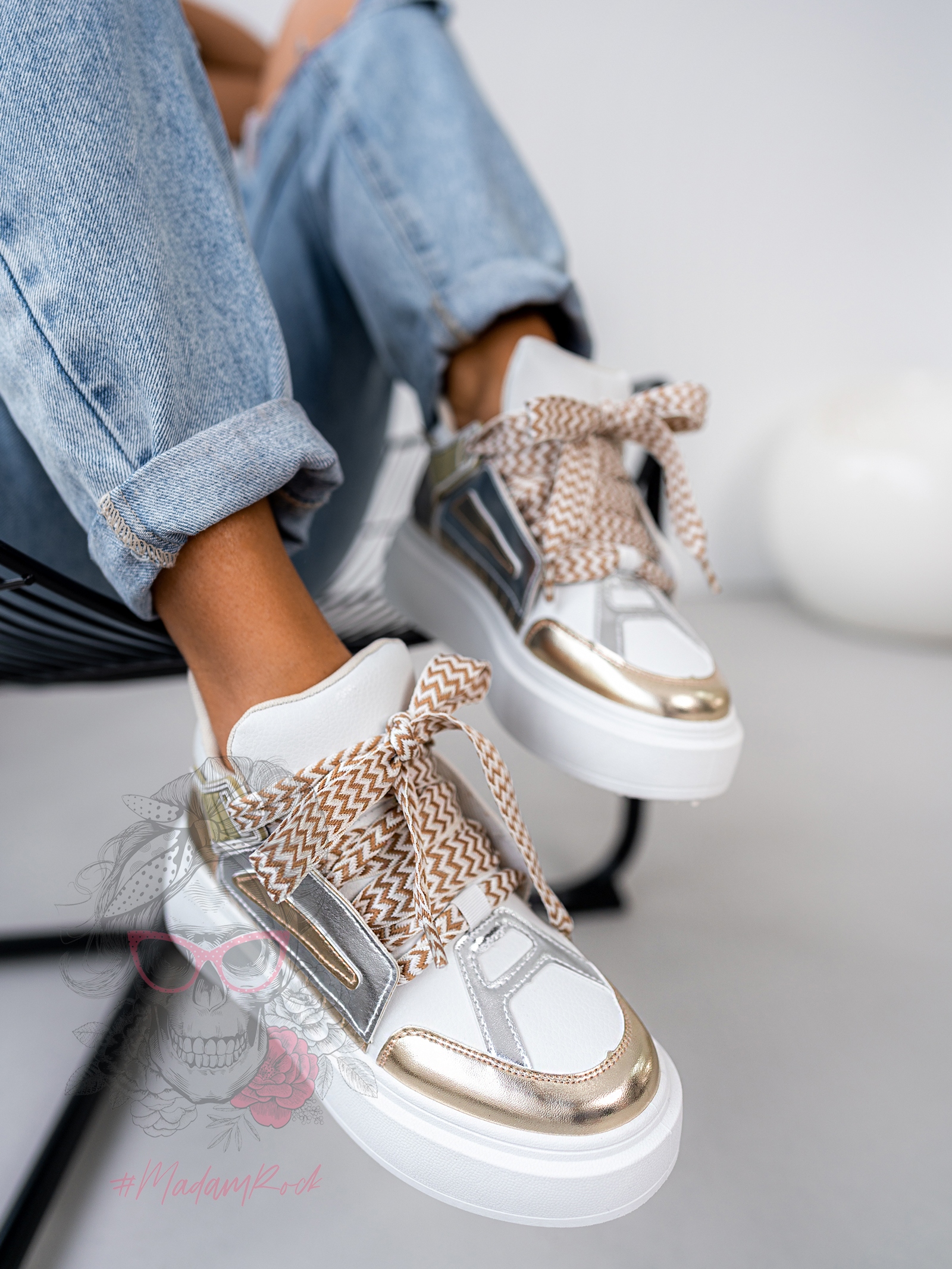 Sneakersy Madam GULIE złote