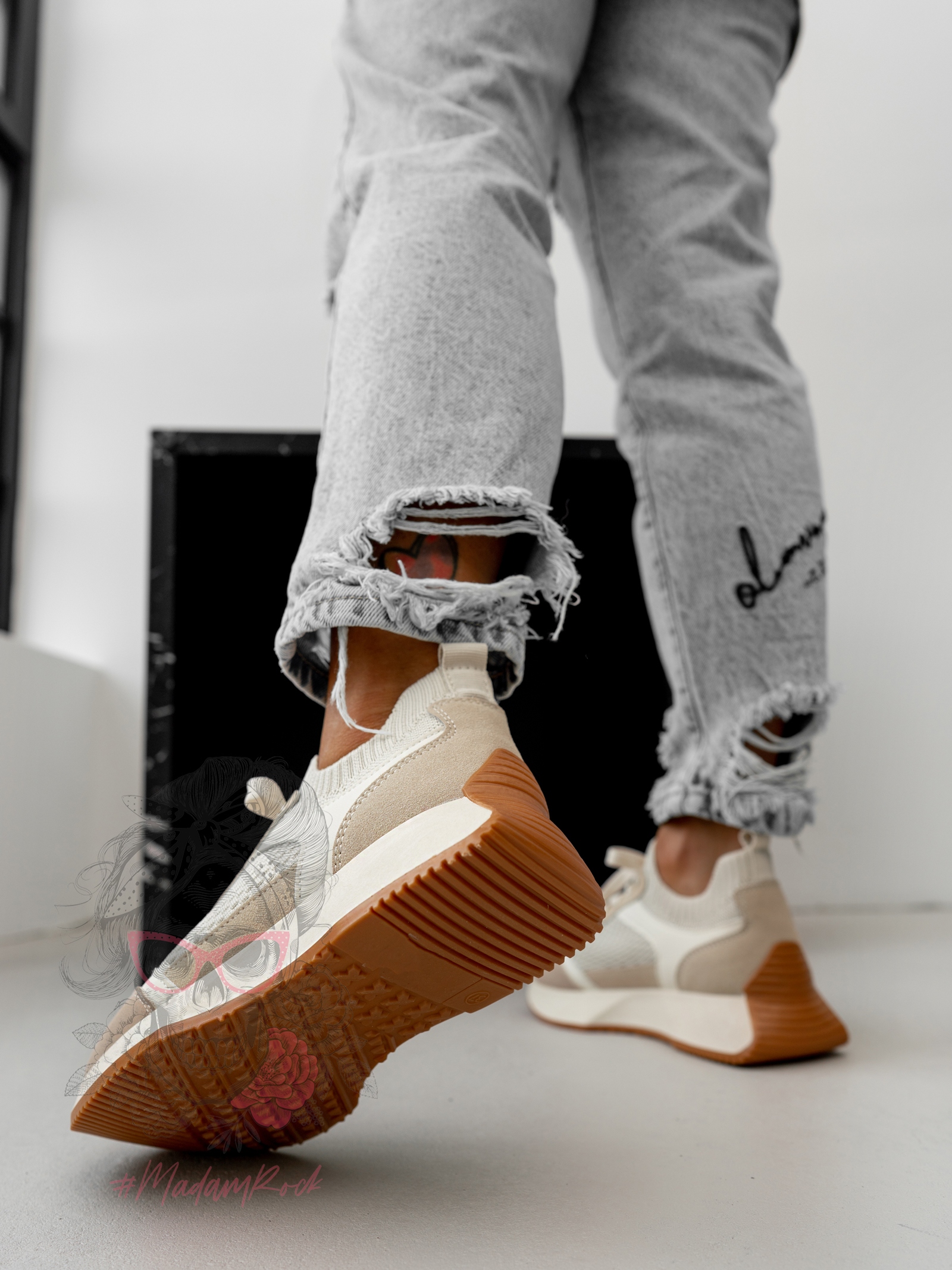 Buty sportowe Madam Igose beżowe Buty sportowe Madam Igose beżowe