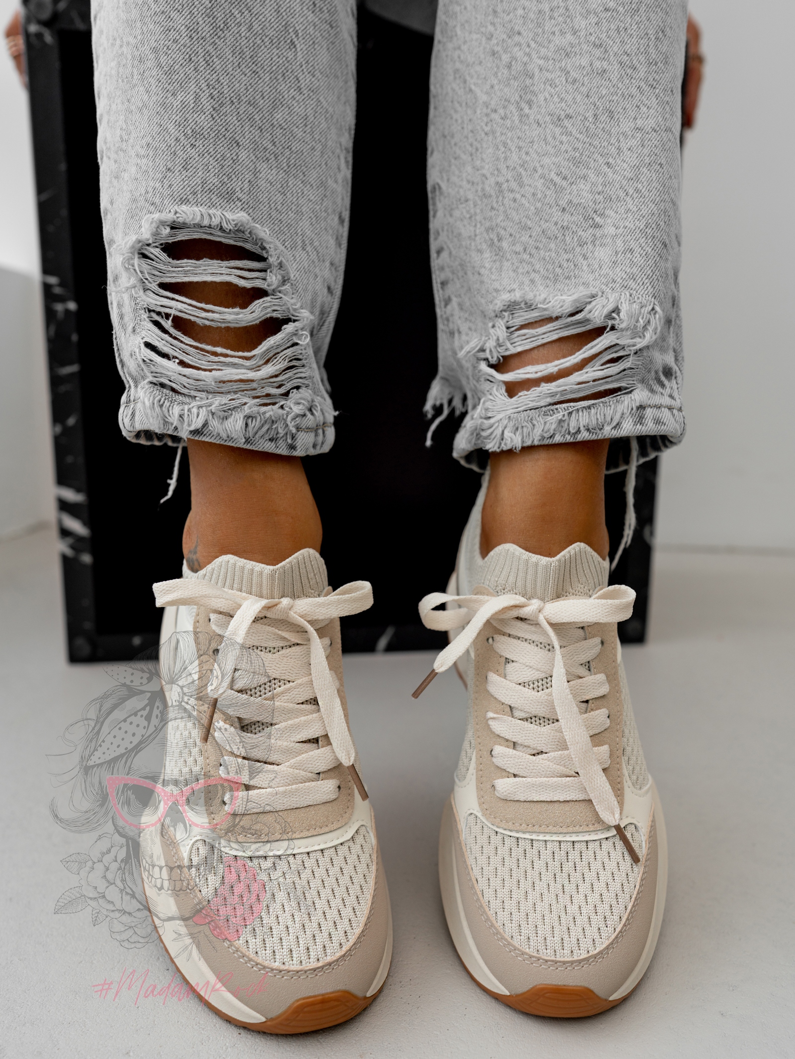 Buty sportowe Madam Igose beżowe Buty sportowe Madam Igose beżowe