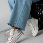 Trampki na platformie Rock Opam białe