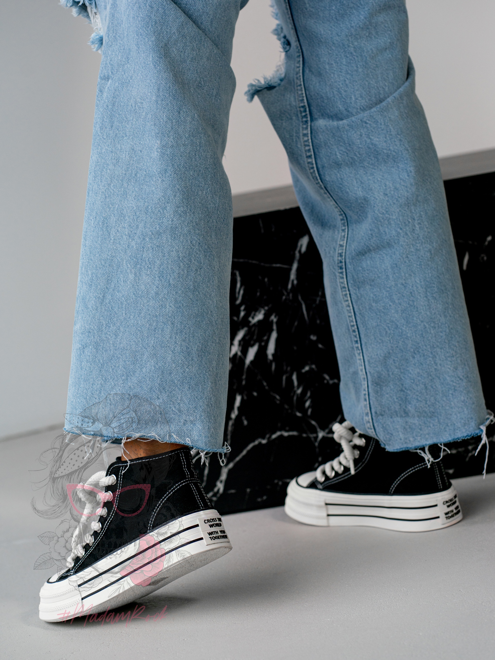 Trampki na platformie Rock Opam czarne Trampki na platformie Rock Opam czarne