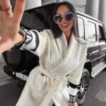 Płaszcz flauszowy wiązany oversize DELIA OLAVOGA ecru