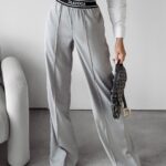 Spodnie eleganckie wysmuklające VANILLA OLAVOGA szare