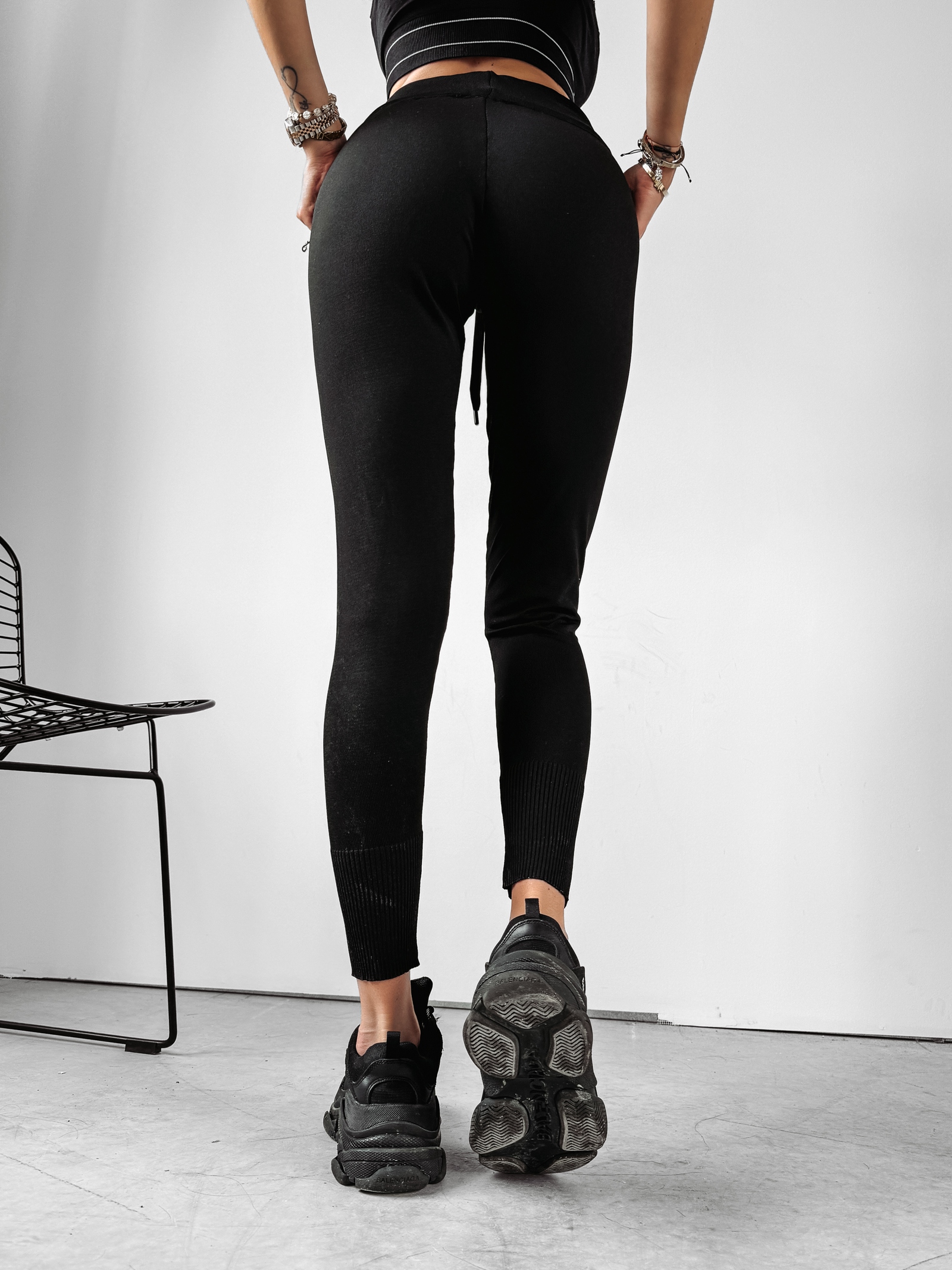 Spodnie dzianinowe SACHET OLAVOGA czarne Spodnie dzianinowe SACHET OLAVOGA czarne