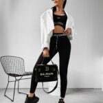 Spodnie dzianinowe SACHET OLAVOGA czarne