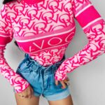 Body z półgolfem TESS OLAVOGA neon róż