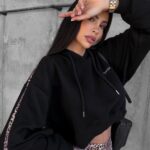 Bluza bawełniana z kapturem JULIE OLAVOGA czarna