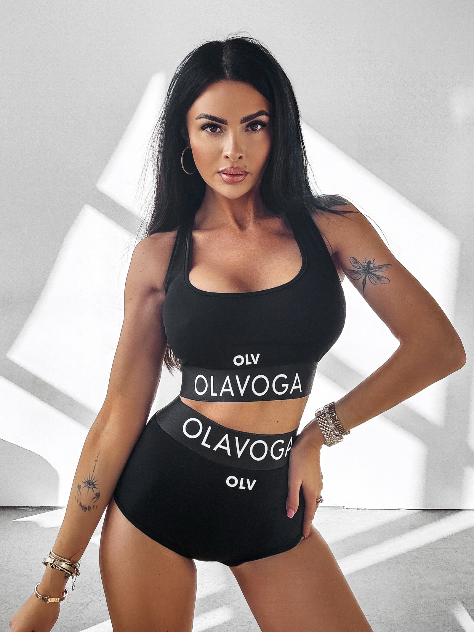 Komplet bielizny damski sportowy LUXE OLA VOGA czarny