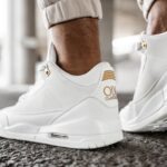 Sneakersy męskie z ekoskóry SPLENDOR OLAVOGA białe