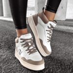 Sneakersy za kostkę CARMINE OLAVOGA beżowo-ecru