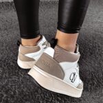 Sneakersy za kostkę CARMINE OLAVOGA beżowo-ecru