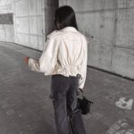 Kurtka ramoneska LEATHER OLAVOGA beżowa