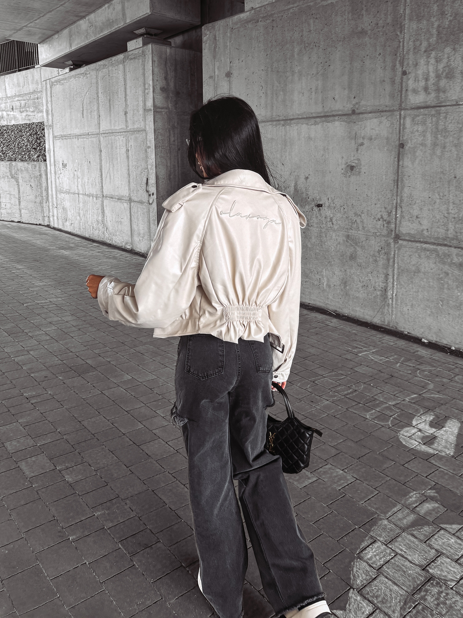 Spodnie jeansowe baggy fit DEIVEN OLAVOGA szare