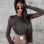 Bluzka przylegająca logowana LUMINA OLAVOGA czarna