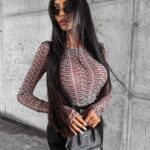 Bluzka przylegająca logowana LUMINA OLAVOGA beżowa