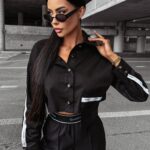 Koszula damska krótka CLARITY OLAVOGA czarna