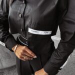 Koszula damska krótka CLARITY OLAVOGA czarna