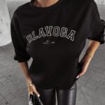 Bluza crewneck prosta FINESSE OLAVOGA czarna