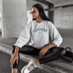Bluza crewneck prosta FINESSE OLAVOGA szara