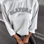 Bluza crewneck prosta FINESSE OLAVOGA szara