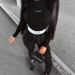 Komplet bawełniany casual FANE OLAVOGA czarny