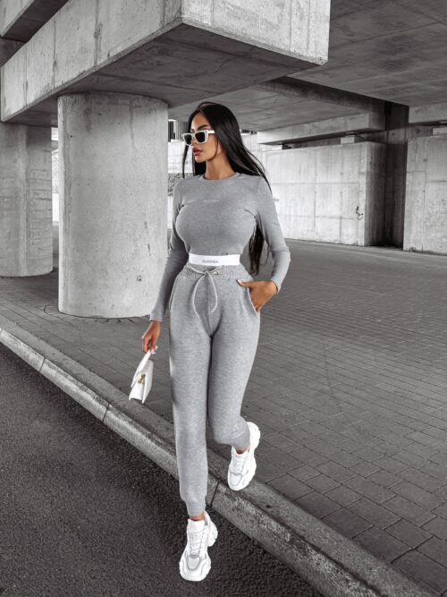 Komplet bawełniany casual FANE OLAVOGA szary