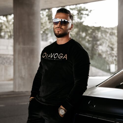 Dres męski komplet welurowy HARVEST OLAVOGA czarny