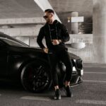 Komplet dres męski bawełniany casual ARES OLAVOGA czarny