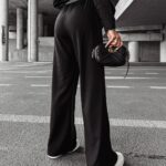 Spodnie eleganckie LESLIE OLAVOGA czarne