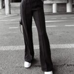 Spodnie eleganckie LESLIE OLAVOGA czarne