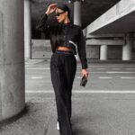 Spodnie eleganckie LESLIE OLAVOGA czarne